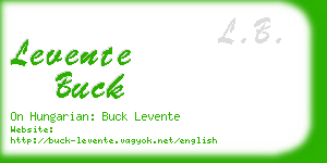 levente buck business card